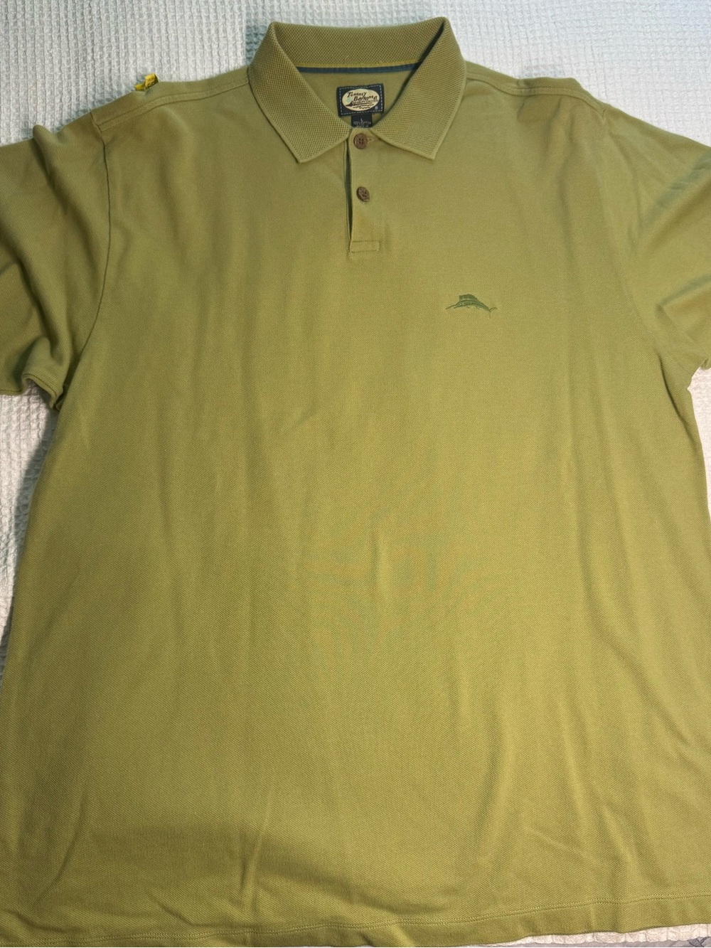 Tommy Bahama Classic Polo Shirt in Olive Green size L 100% cotton